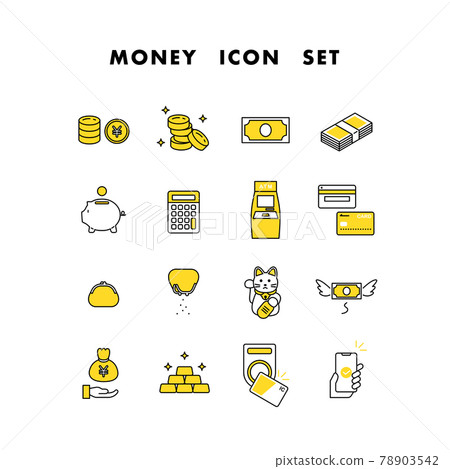 錢圖標集 78903542