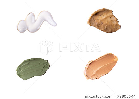 Set of cosmetic products on an isolated background. Set of cosmetic products on an isolated background. 78903544