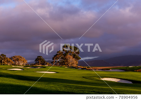 Pebble Beach golf course, Monterey, California, usa 78904956
