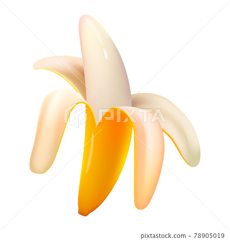 Peeled banana ripe, fruit whole fresh organic, yellow color, icon. Vector illustration symbol icon cartoon Peeled banana ripe, fruit whole fresh organic, yellow color, icon. Vector illustration symbol icon cartoon 78905019