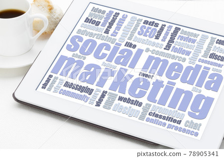social media marketing concept 78905341