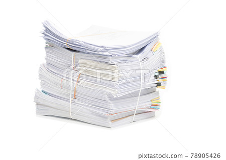Stack of Documents isolated on white background Stack of Documents isolated on white background 78905426