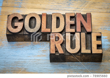 golden rule word abstract 78905660