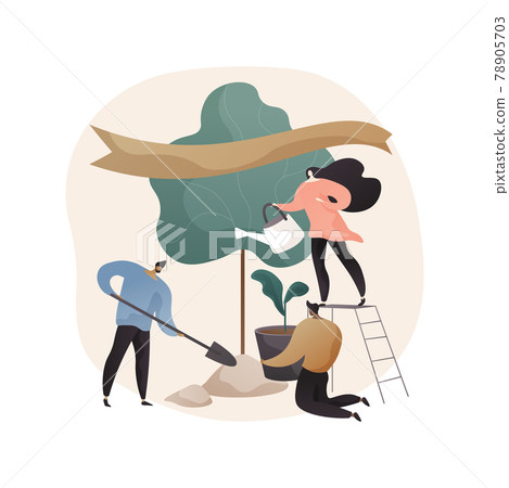 Volunteering abstract concept vector illustration. Volunteering abstract concept vector illustration. 78905703