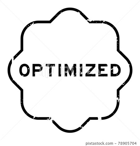 Grunge black optimized word rubber seal stamp on white background Grunge black optimized word rubber seal stamp on white background 78905704