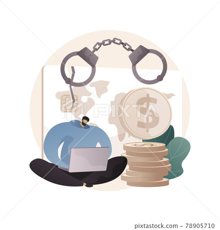 Financial crimes abstract concept vector illustration. 78905710