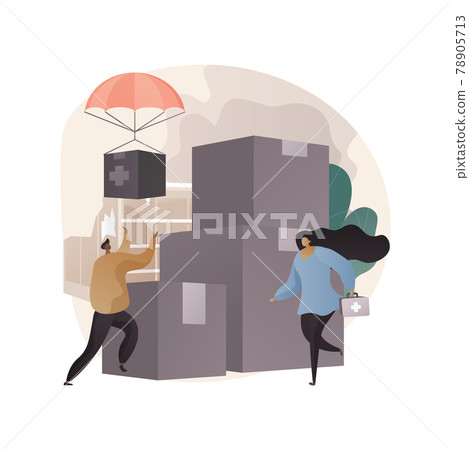 Humanitarian aid abstract concept vector... - Stock Illustration ...
