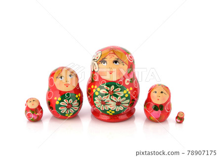 Matryoshka family traditional wooden dolls Matryoshka family traditional wooden dolls 78907175