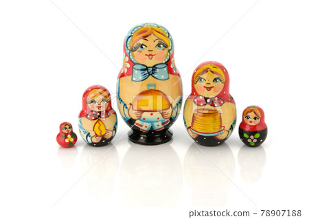 Matryoshka family traditional wooden dolls Matryoshka family traditional wooden dolls 78907188