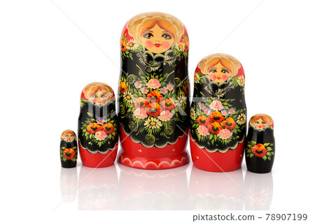 Matryoshka family traditional wooden dolls Matryoshka family traditional wooden dolls 78907199