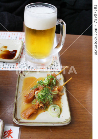 Osaka specialty doteyaki and draft beer Osaka specialty doteyaki and draft beer 78907593