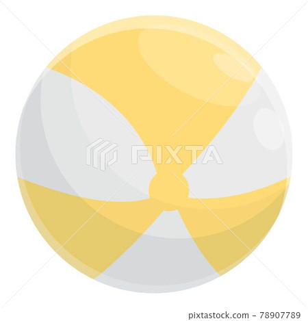 Beach ball icon, cartoon style 78907789