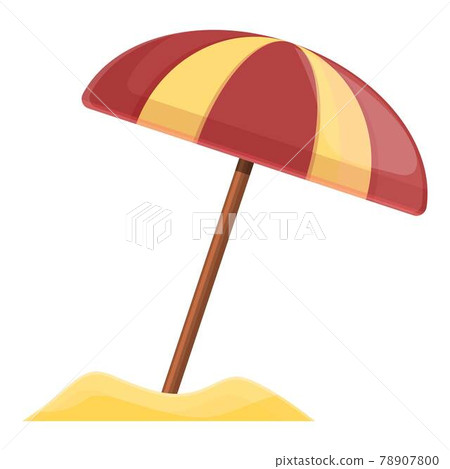 Beach umbrella icon, cartoon style Beach umbrella icon, cartoon style 78907800