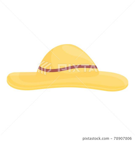 Beach hat icon, cartoon style Beach hat icon, cartoon style 78907806