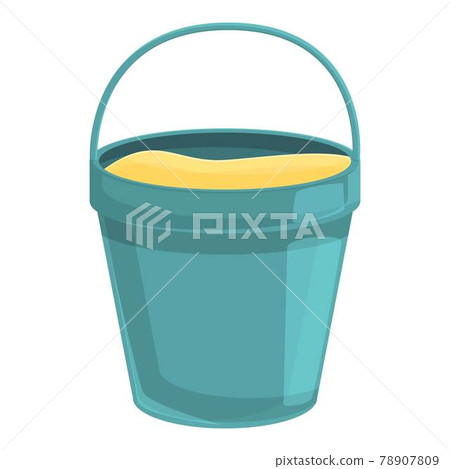 Bucket of beach sand icon, cartoon style Bucket of beach sand icon, cartoon style 78907809