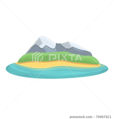 Island in ocean icon, cartoon style 78907821