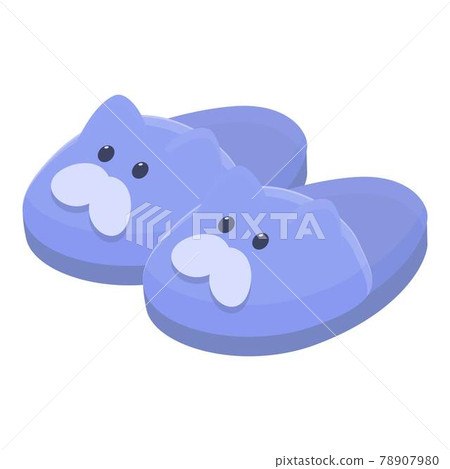 Expensive slippers icon, cartoon style Expensive slippers icon, cartoon style 78907980