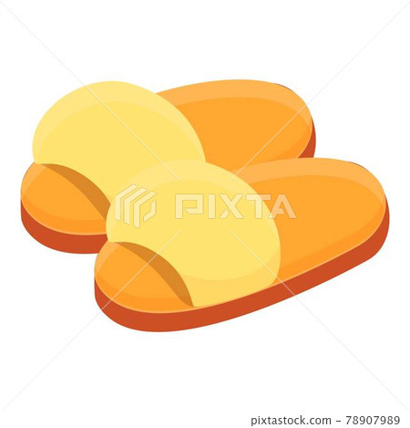 Fluffy slippers icon, cartoon style Fluffy slippers icon, cartoon style 78907989