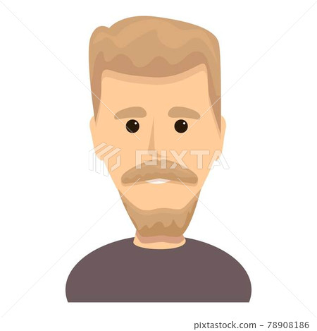 Bearded blond guy icon, cartoon style Bearded blond guy icon, cartoon style 78908186