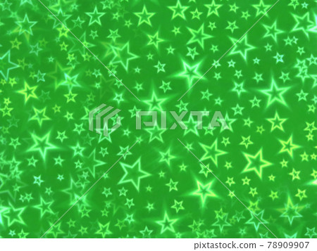 Background image of innumerable stars in the hologram popping / Yellow-green Horizontal Other colors available 78909907