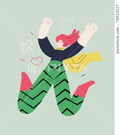 Happiness - happy people jumping in the air cheerfully Happiness - happy people jumping in the air cheerfully 78910527