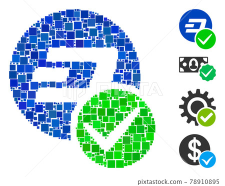 Square Valid Dashcoin Icon Vector Mosaic Square Valid Dashcoin Icon Vector Mosaic 78910895