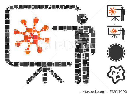 Square Virus Report Icon Vector Mosaic Square Virus Report Icon Vector Mosaic 78911090