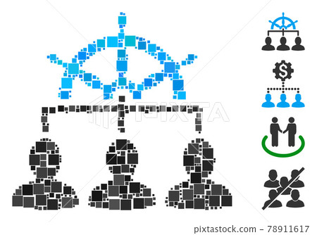 Square Management Steering Wheel Icon Vector Mosaic Square Management Steering Wheel Icon Vector Mosaic 78911617