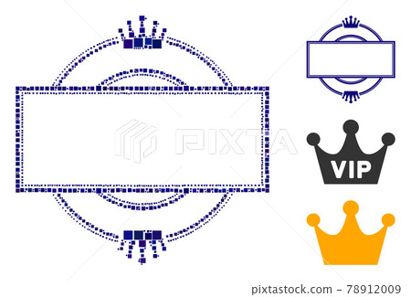 Square Crown Round and Rectangle Frame Icon... - Stock Illustration ...