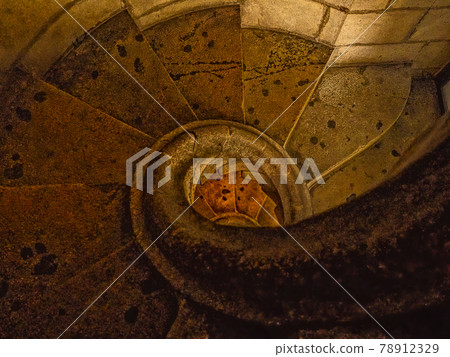 Spain Barcelona Sagrada Família internal spiral staircase / Sagrada Família Spain Barcelona Sagrada Família internal spiral staircase / Sagrada Família 78912329