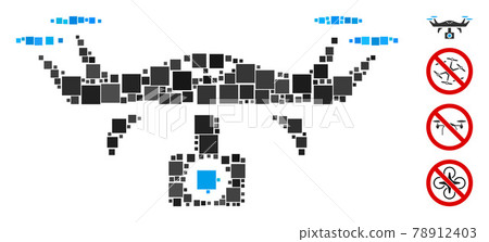 Square Video Spy Copter Icon Vector Mosaic Square Video Spy Copter Icon Vector Mosaic 78912403