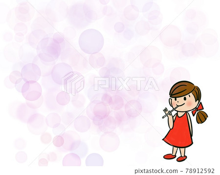 女孩玩肥皂泡 女孩玩肥皂泡 78912592