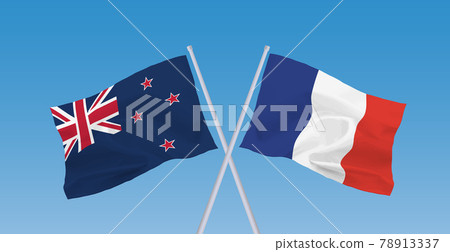 Flags of France and New Zealand 78913337