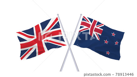 British and New Zealand flags 78913446