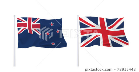 British and New Zealand flags 78913448