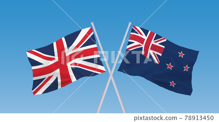 British and New Zealand flags 78913450