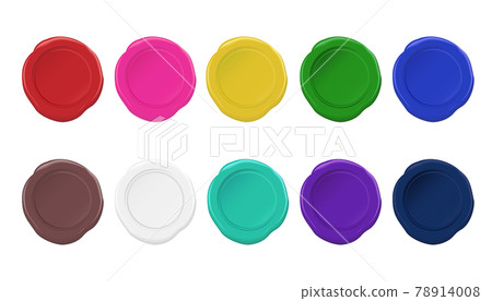 Sealing stamp illustration set Sealing stamp illustration set 78914008
