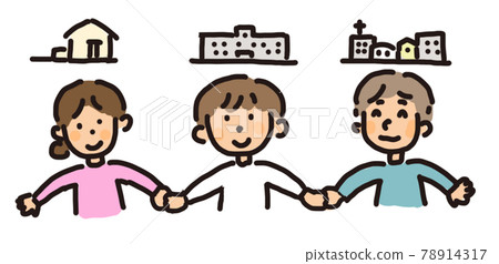 Image of cooperation between community, school and home 78914317