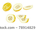 Korean melon illustration 78914829