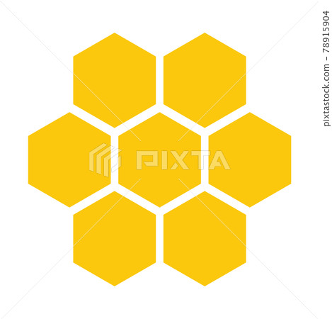 六邊形_蜂窩結構_蜂窩_蜂窩_蜂巢_蜂窩_黃色 78915904