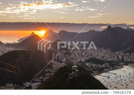 Beautiful panorama of Rio de Janeiro at twilight, Brazil. Sugarloaf Mountain Beautiful panorama of Rio de Janeiro at twilight, Brazil. Sugarloaf Mountain 78916179
