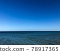 Sea water waves and beautiful blue sky at Brighton beach in Melbourne, Australia. 78917365