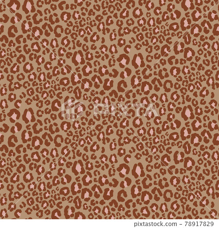 Seamless pattern with cheetah animal print. Leopard wild cat brown spots skin print 78917829