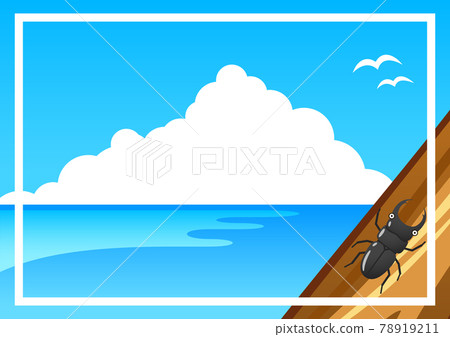 Illustration image of the sea and stag beetle 78919211