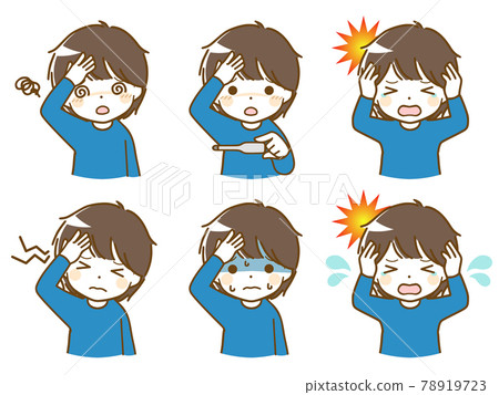 Little boy with a headache 78919723