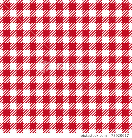 Seamless gingham check pattern red - Stock Illustration [78920617] - PIXTA