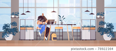 businessman sitting at workplace casual business man freelancer working in creative office 78922164