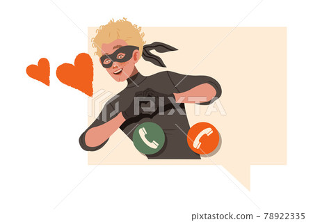 Cybercriminal Wearing Black Mask Committing Network and Computer Crime Harming Security and Financial Health Vector Illustration 78922335