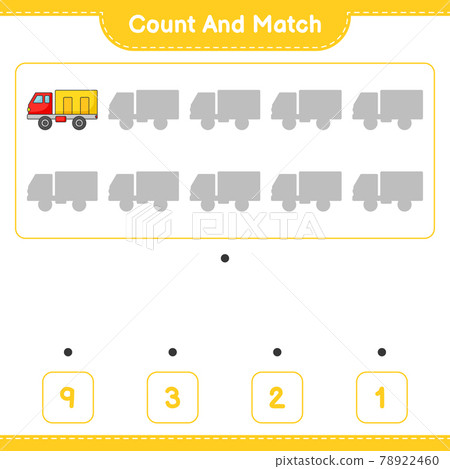 Count and match, count the number of Lorry and... - Stock Illustration ...