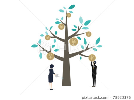 Illustration material to grow money tree and money 78923376